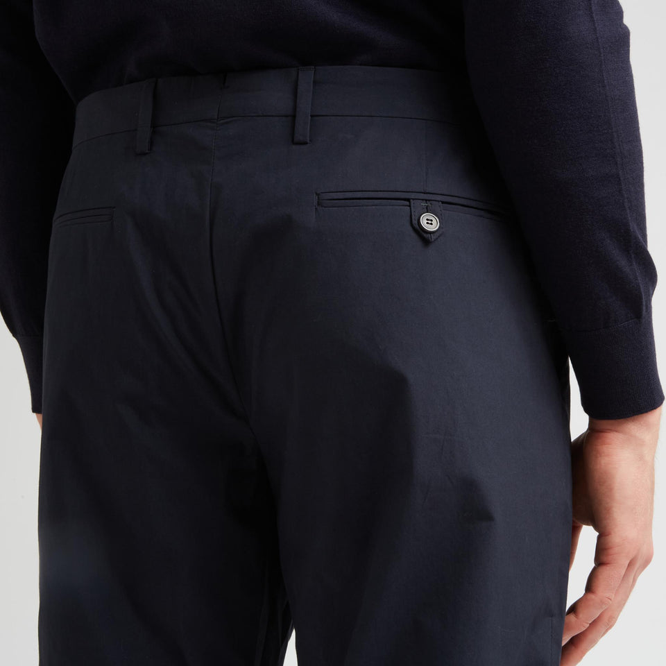 Blue fabric trousers