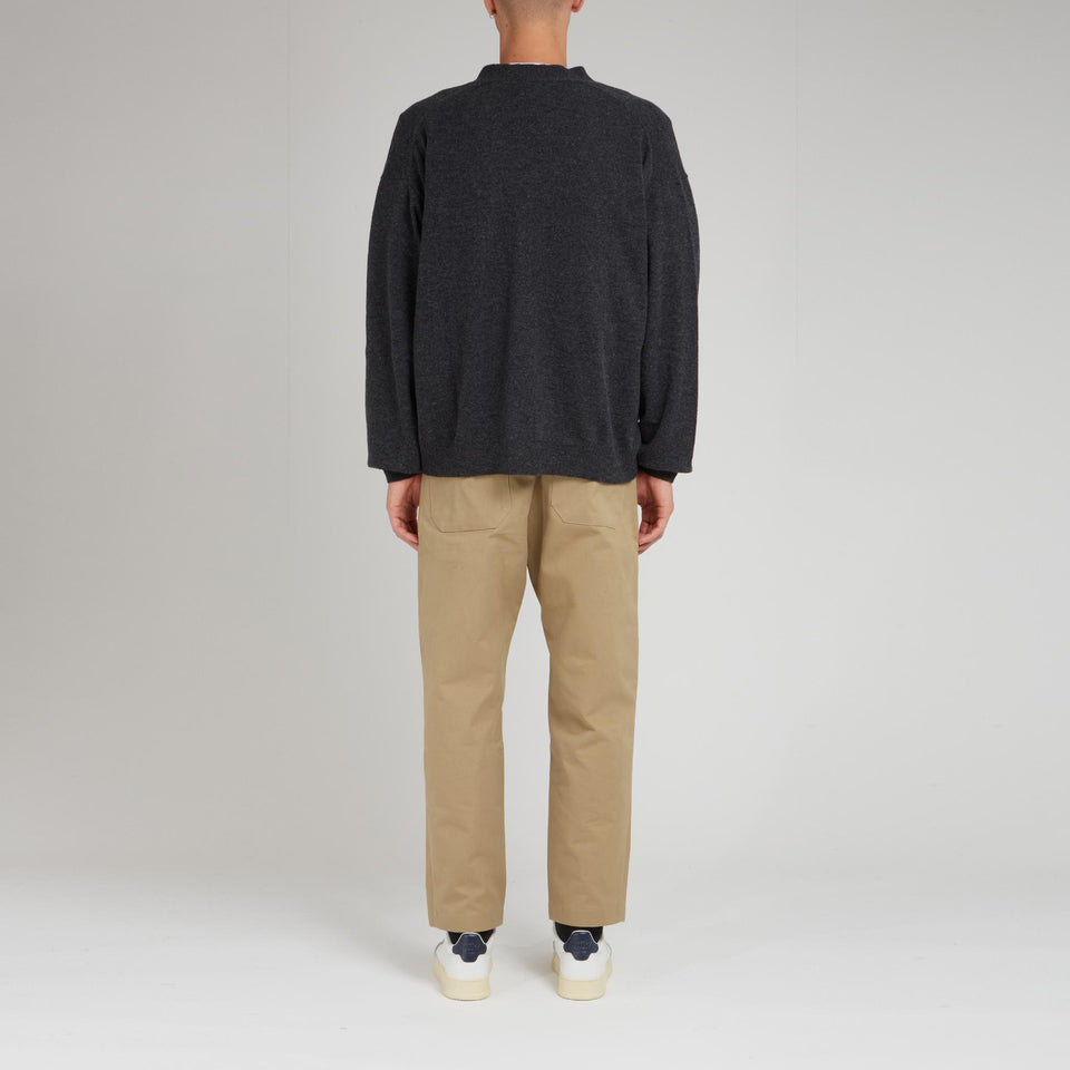 Cardigan in lana grigio