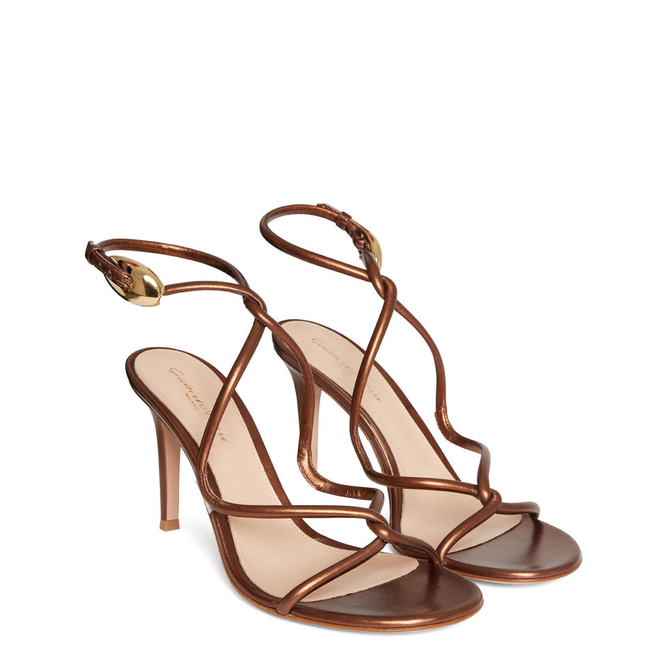 Sandalo in nappa marrone G32575 85RICNIGCTRP GIANVITO ROSSI 