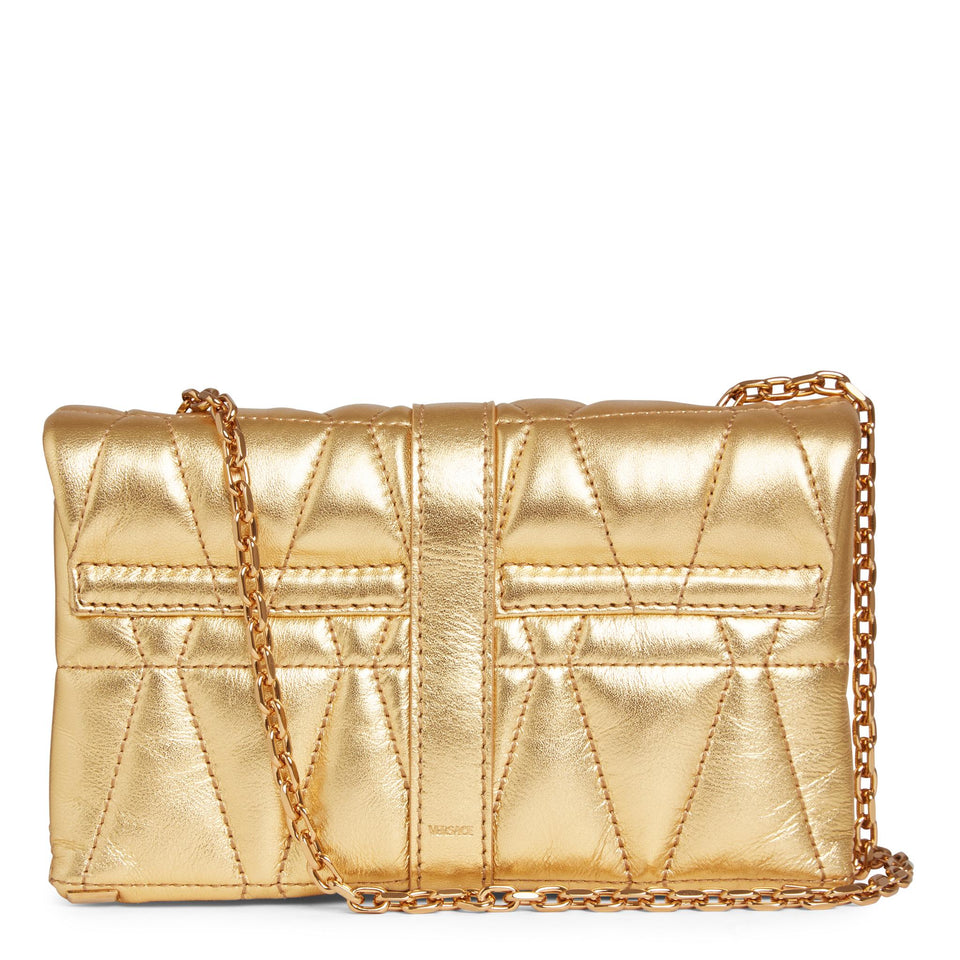 Mini ''Kleio'' bag in gold leather