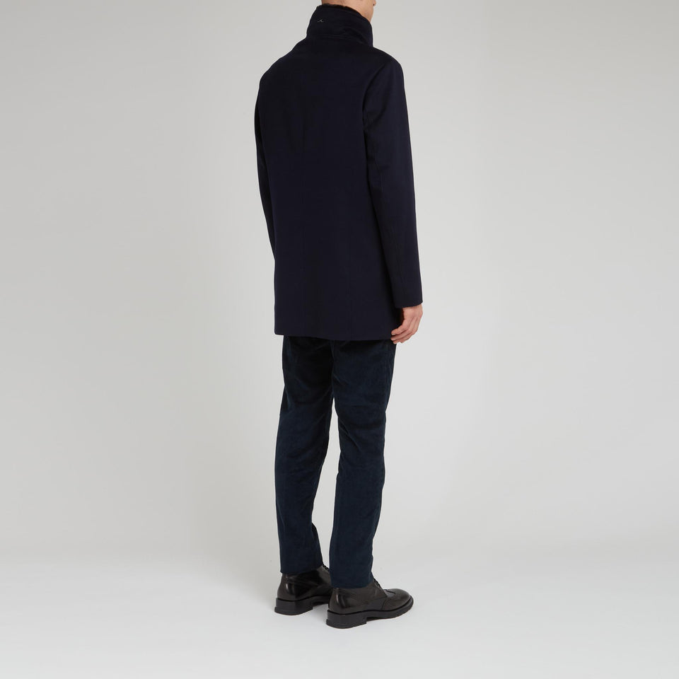 Blue wool coat