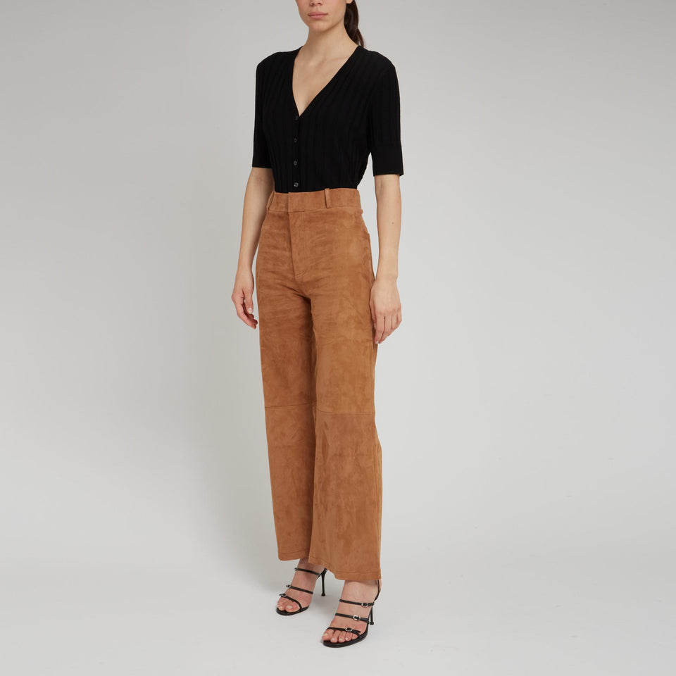 Cardigan a coste in lana nero