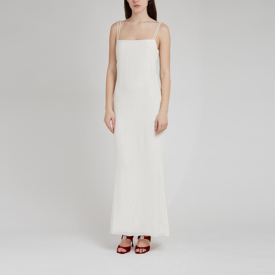 "Avebury" dress in ivory silk