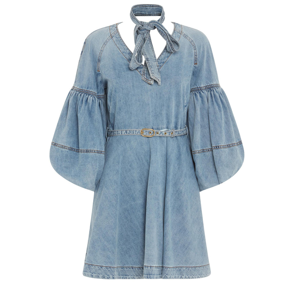 Blue denim dress
