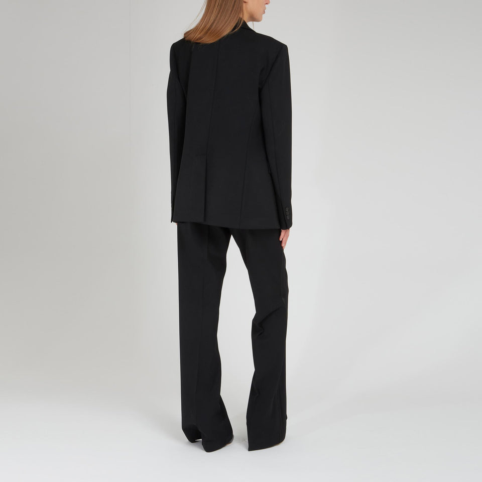 Giacca doppio petto in lana nera