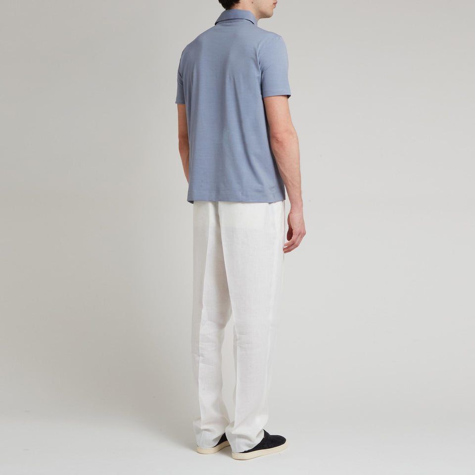 Light blue cotton polo