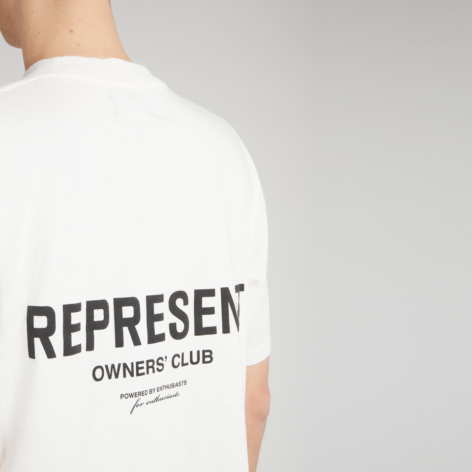 T-shirt ''Owners club'' in cotone bianca M05149 72 REPRESENT 