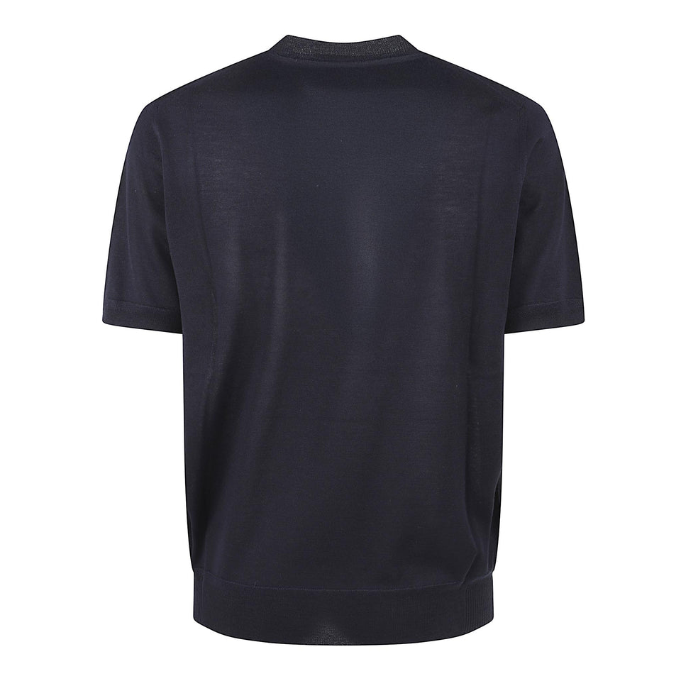 T-shirt in cashmere blu FW25K72LPRO 9905 BRETT JOHNSON 