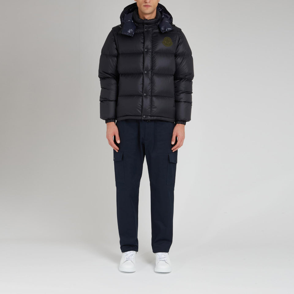 "Cyclone" down jacket in grey fabric