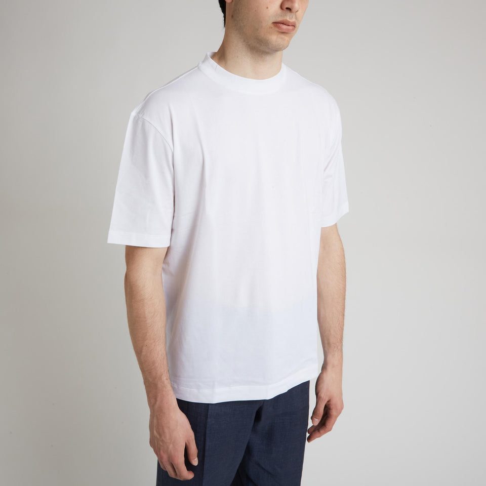 T-shirt in cotone bianca TE01ZGC02 90400 CRUCIANI 