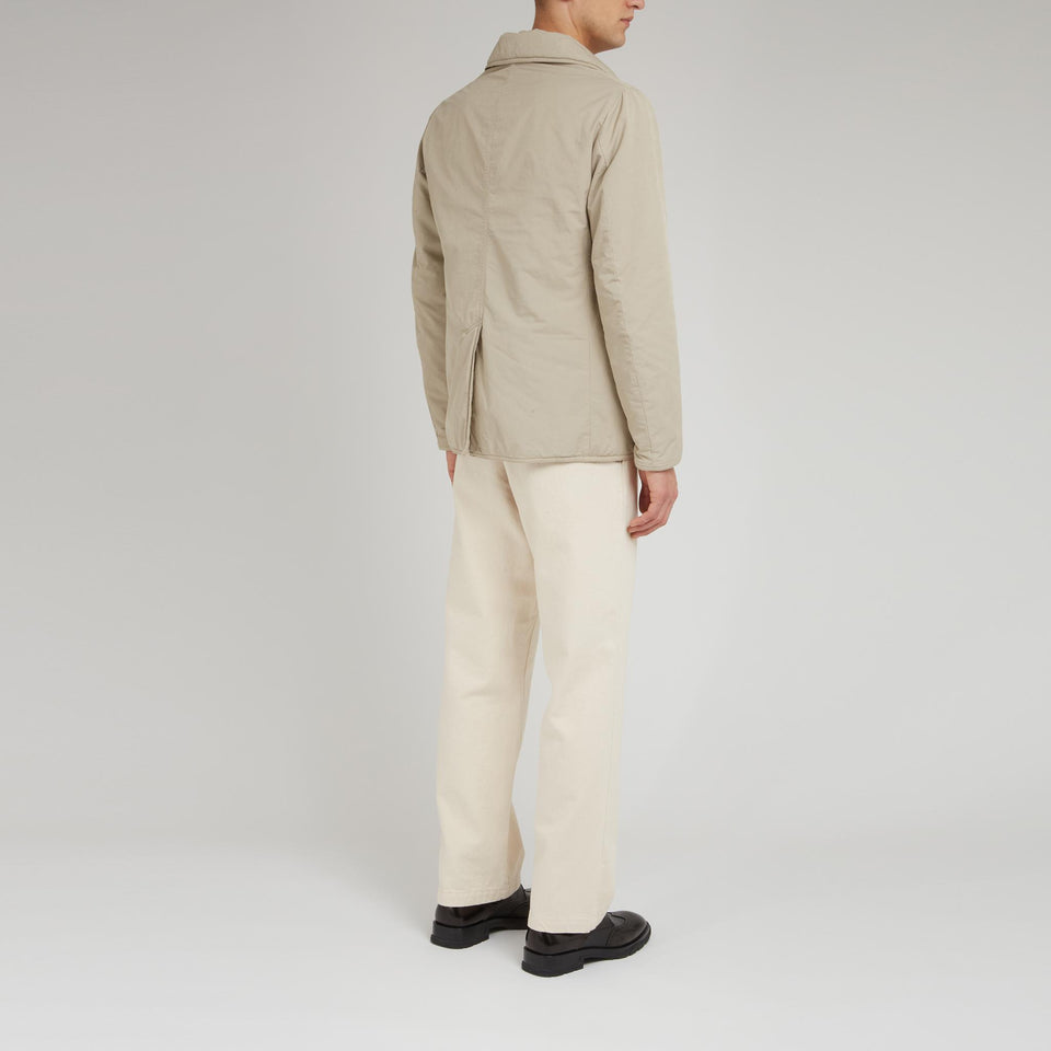 Giubbino doppio petto in tessuto beige