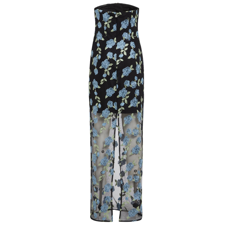 Abito lungo in tessuto multicolor