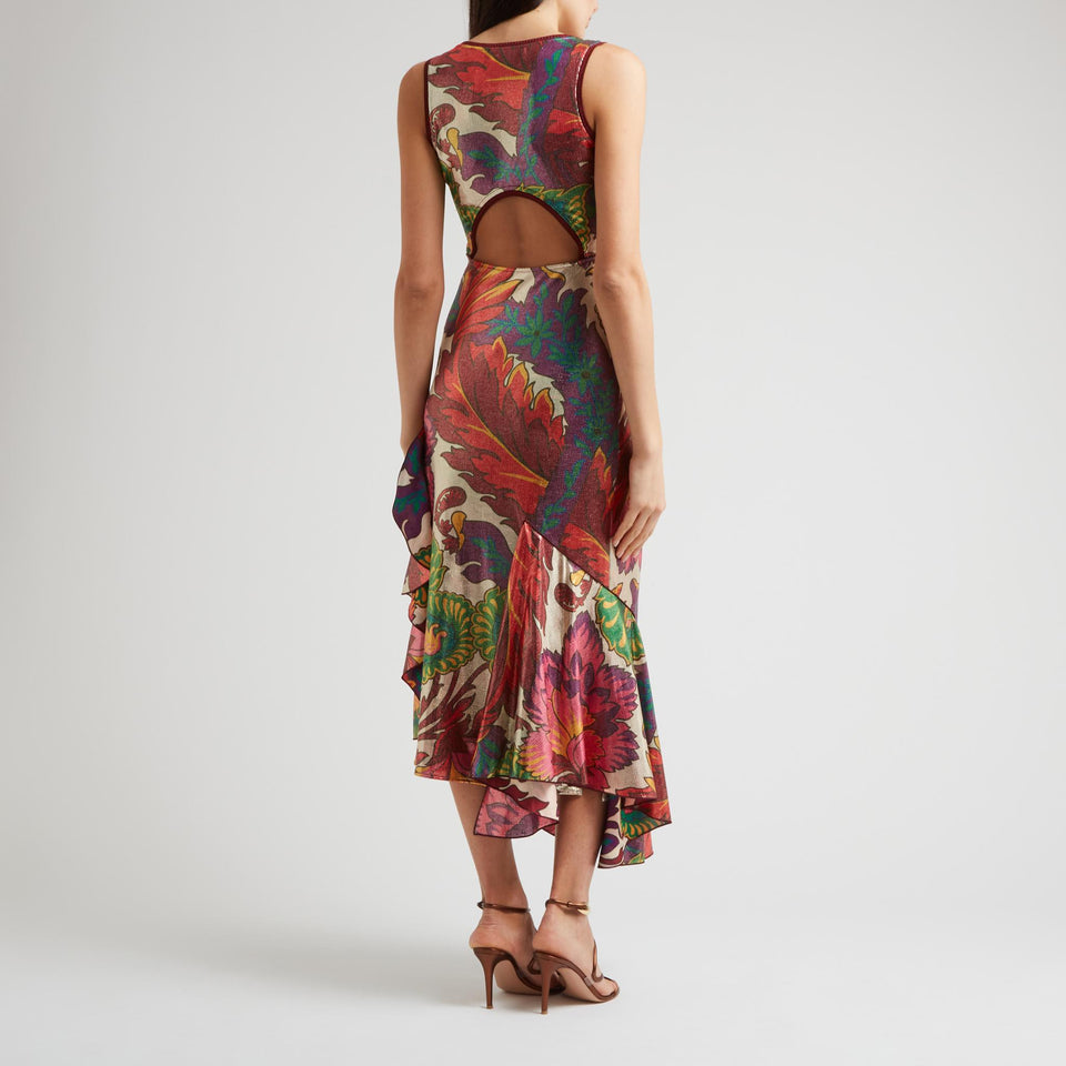 Abito in tessuto multicolor