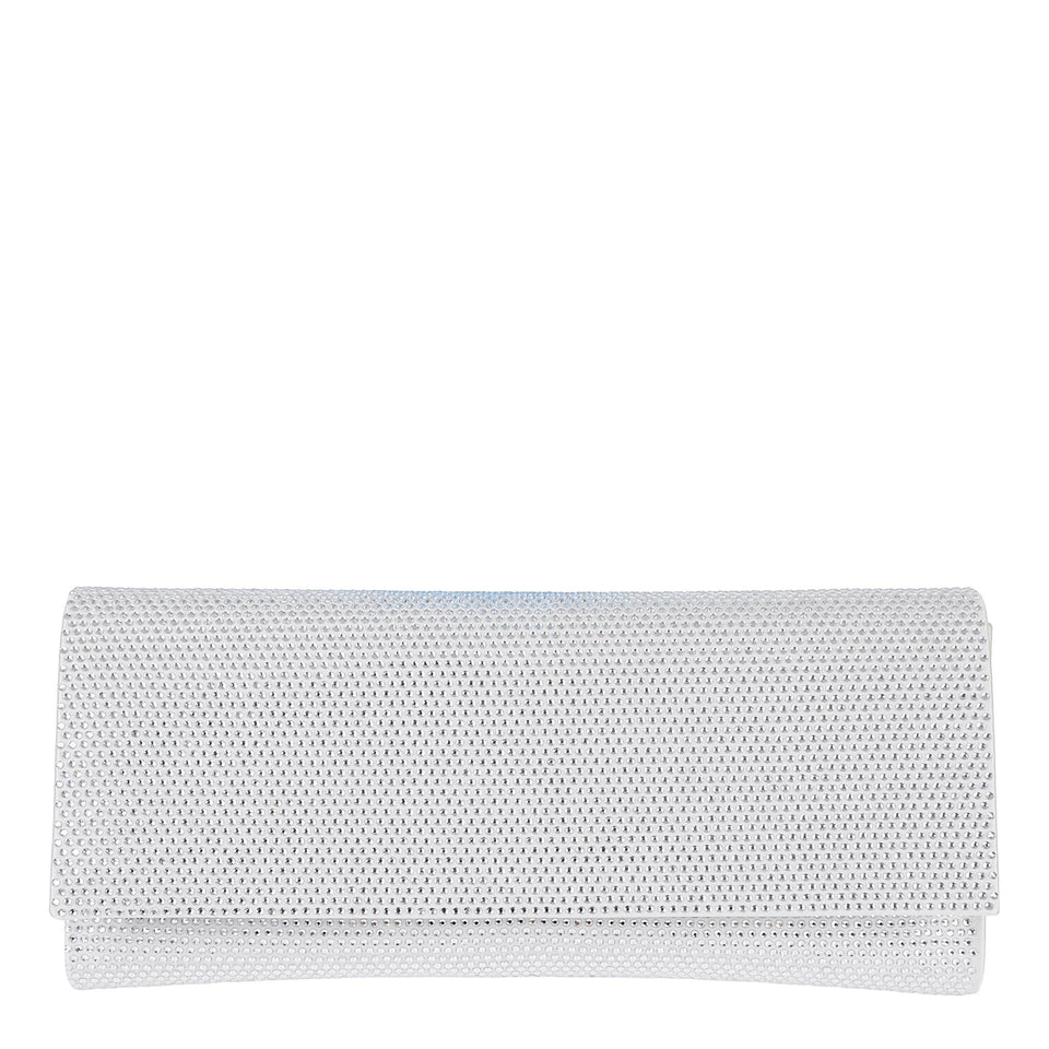 Borsa con cristalli argento CRYENV STNCRYPEARL GEDEBE 