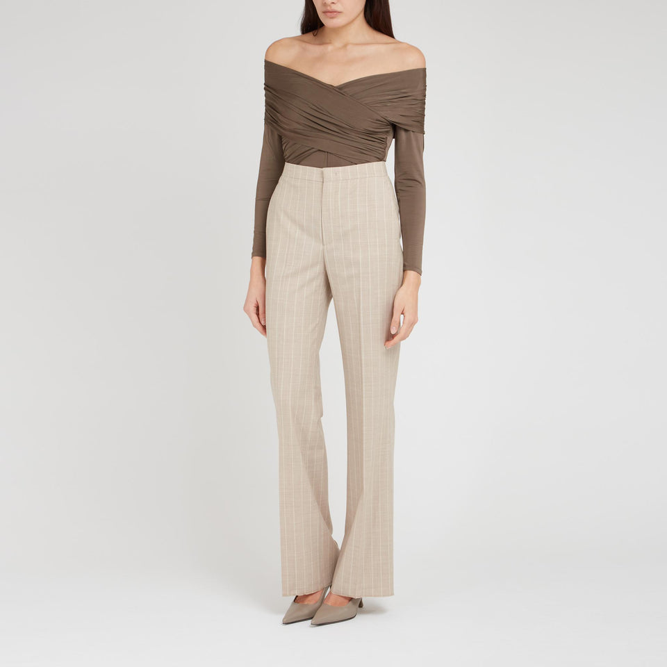 Body in tessuto marrone