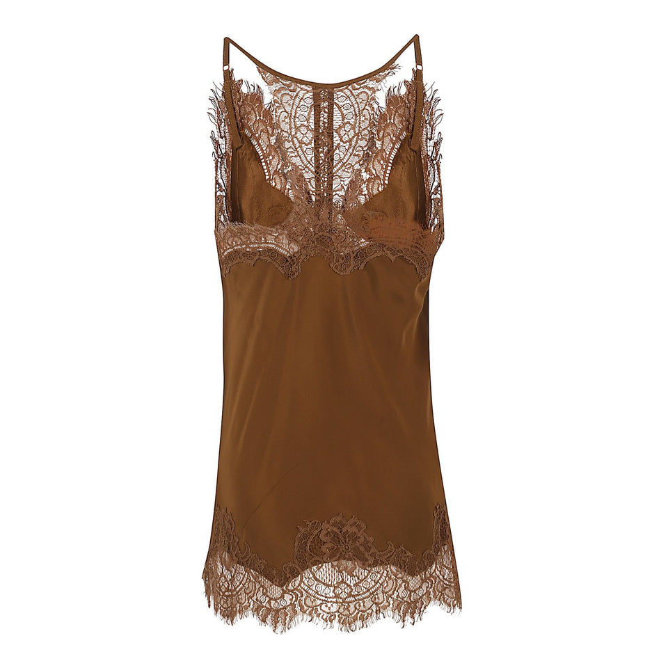 Canotta in seta marrone GH963 C15 GOLD HAWK 