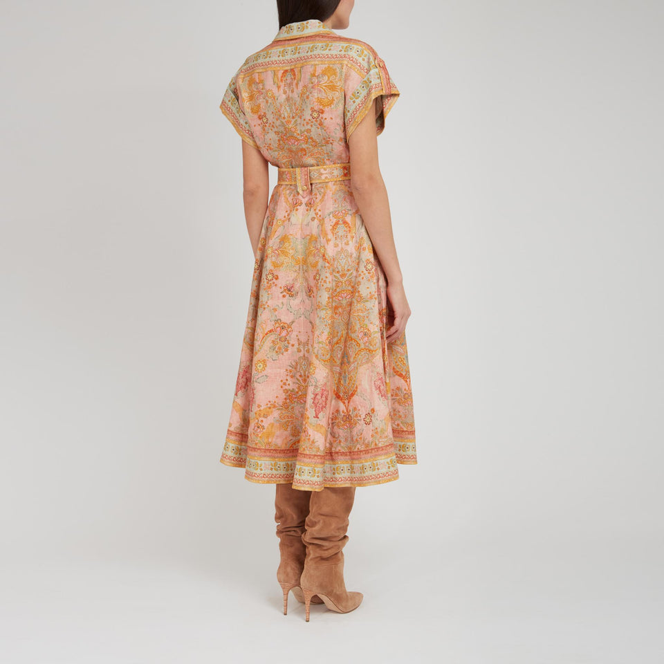 Abito "Acacia" in lino multicolor