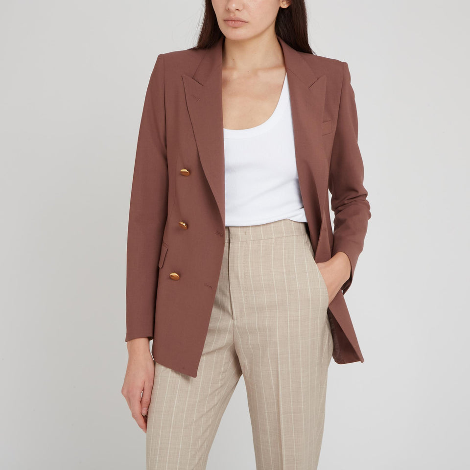 Double breasted jacket ''J-Parigi'' in brown fabric