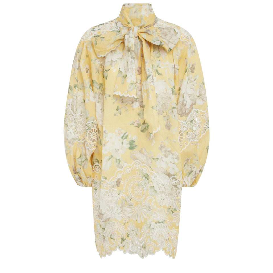 "Acacia" dress in yellow linen