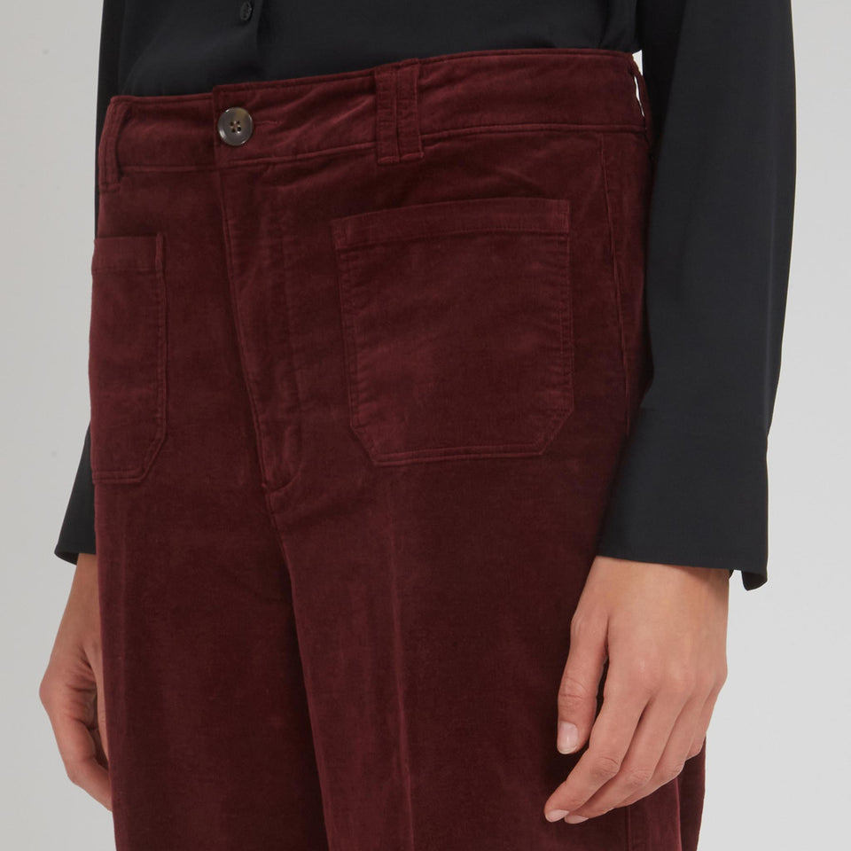 Pantalone "Sasha" in tessuto rosso