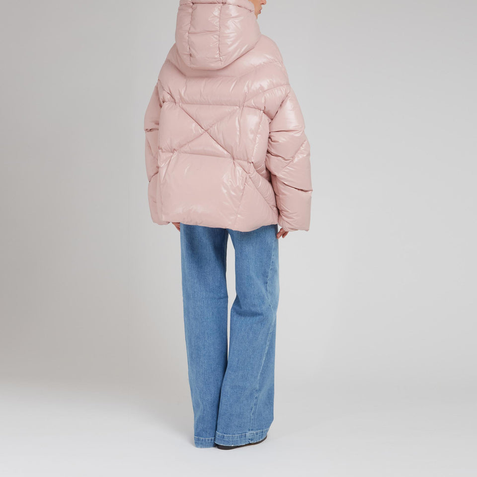 Piumino "Shy" in tessuto rosa