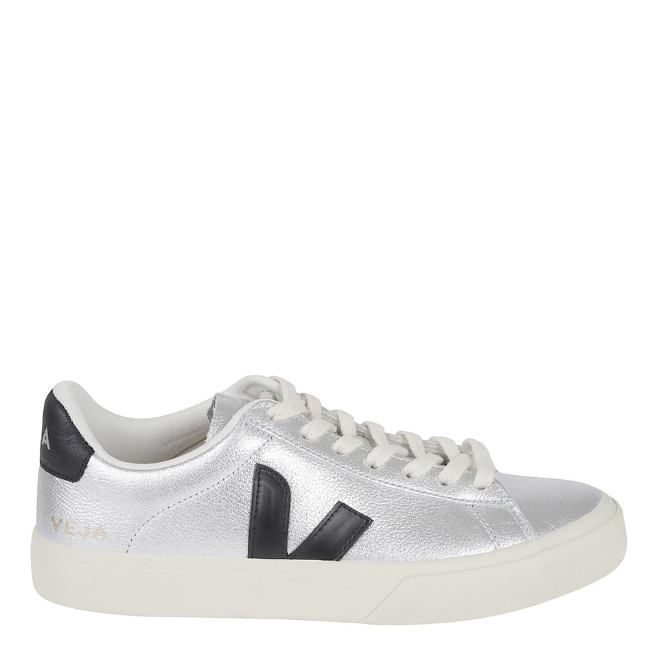 Sneakers ''Chromefree'' in pelle argento CP0520786 WHITE VEJA 