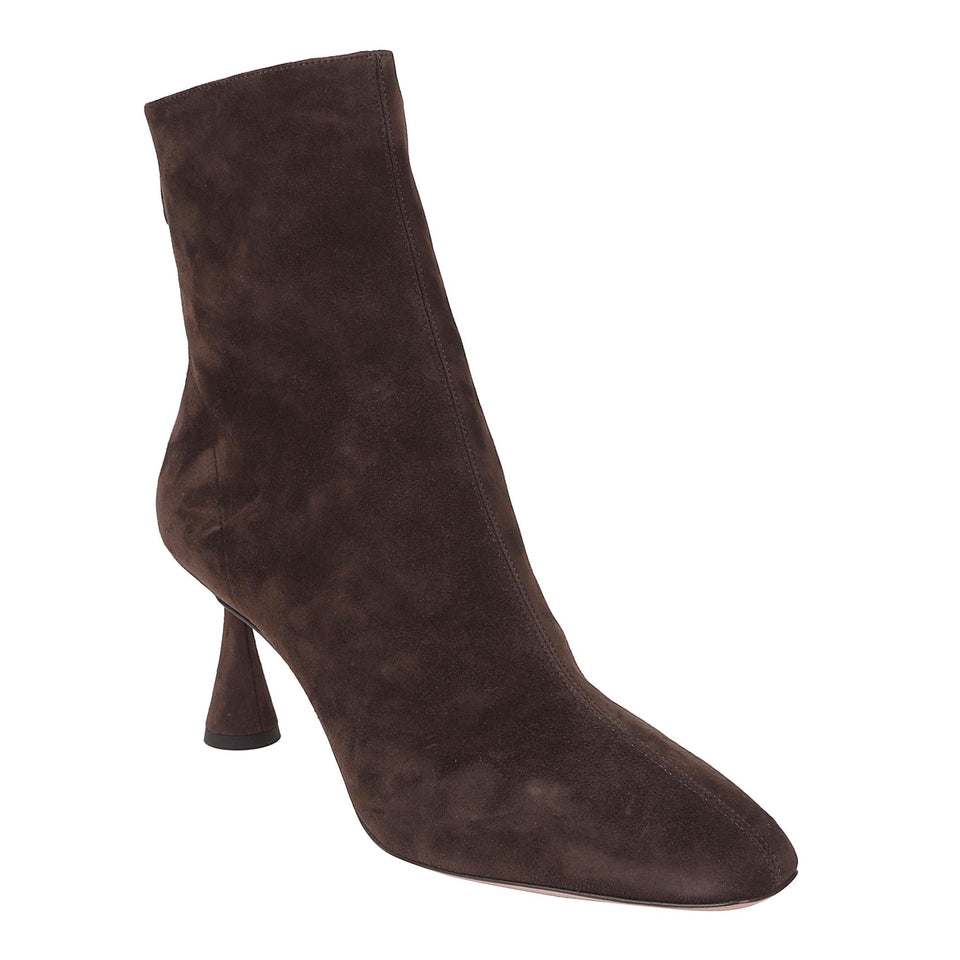 Stivaletto "Amore" 75 in suede marrone AREMIDB0 SUEESP AQUAZZURA 