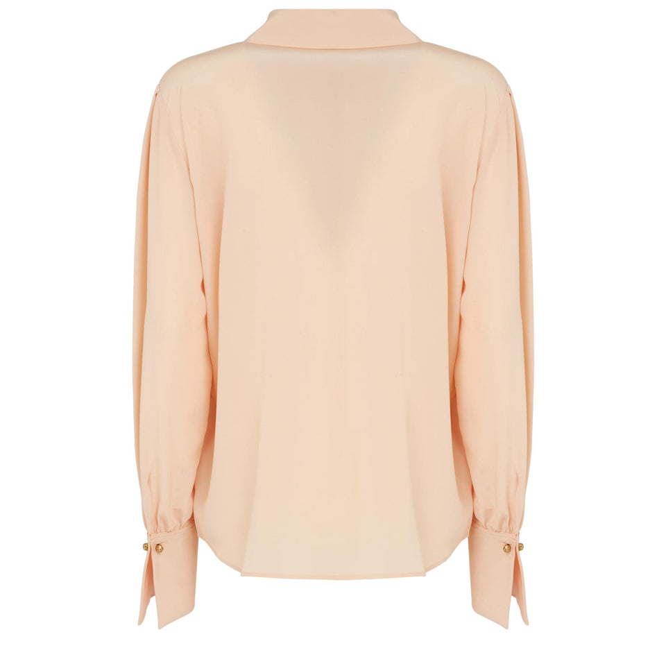 Camicia in seta rosa