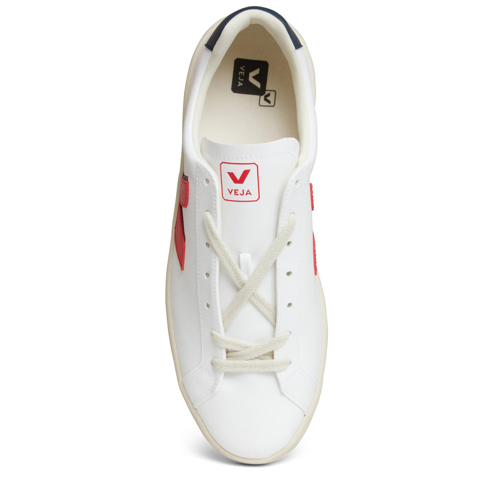 Sneakers ''V-12'' in pelle bianca UW0703508 WHITE-PEKIN-NAUTICO VEJA 