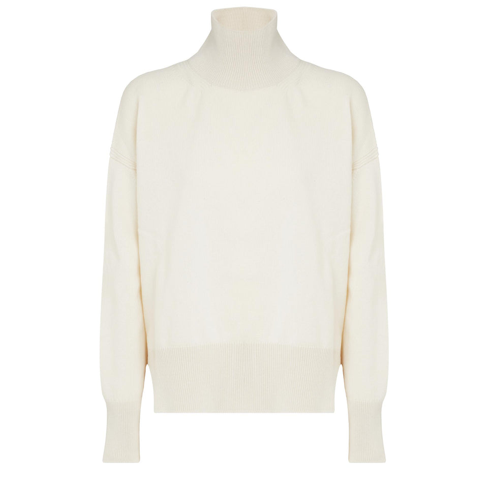 White cashmere sweater