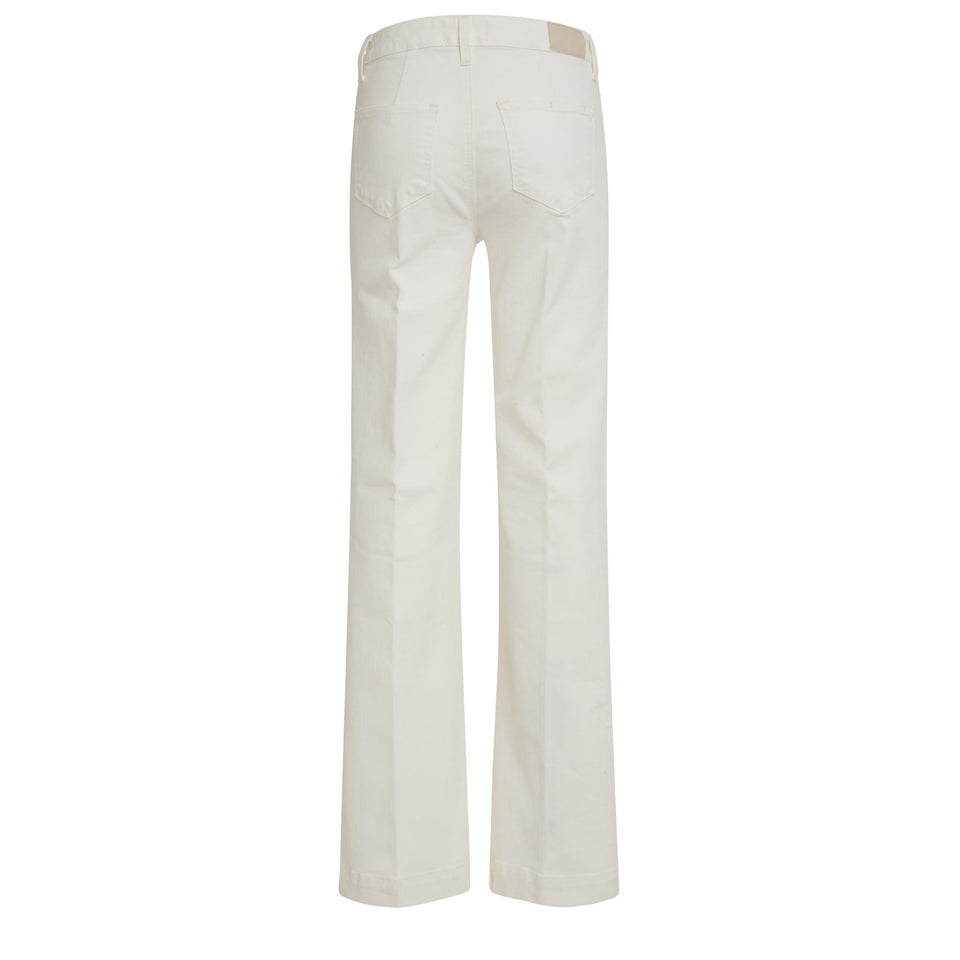 Jeans svasato "Leenah" in denim bianco