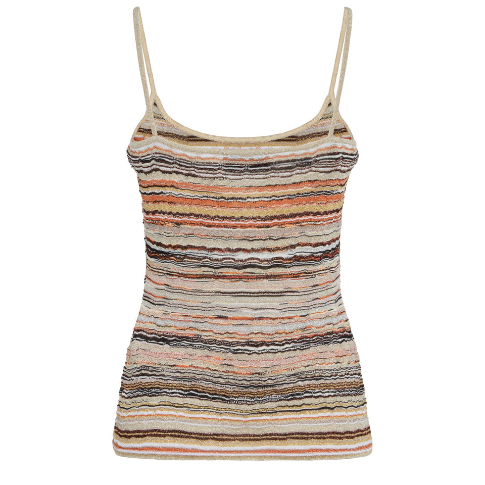 Canotta in tessuto multicolor