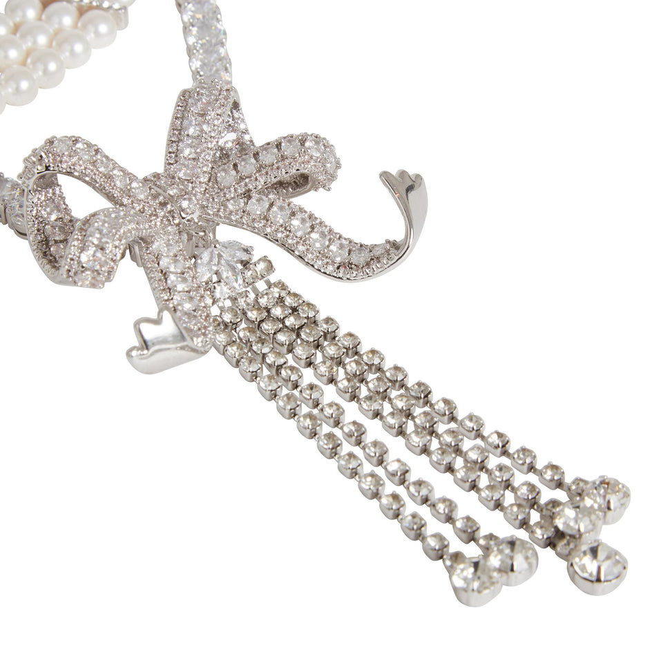 Collana in perle bianca