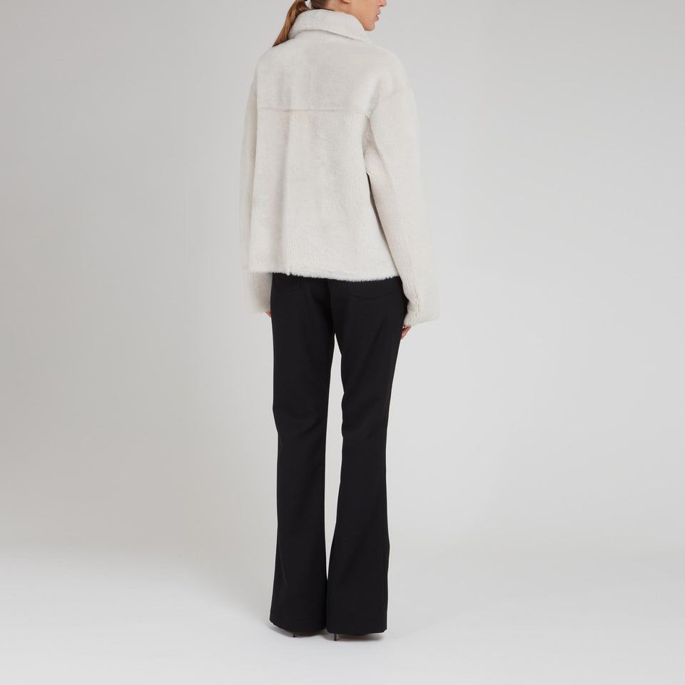 Double face "Sevan" Montone in Gray Shearling