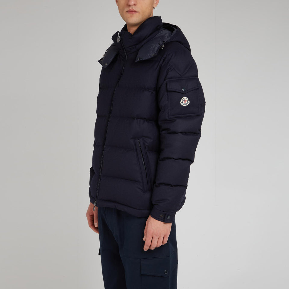 "Montgenevre" down jacket in blue fabric