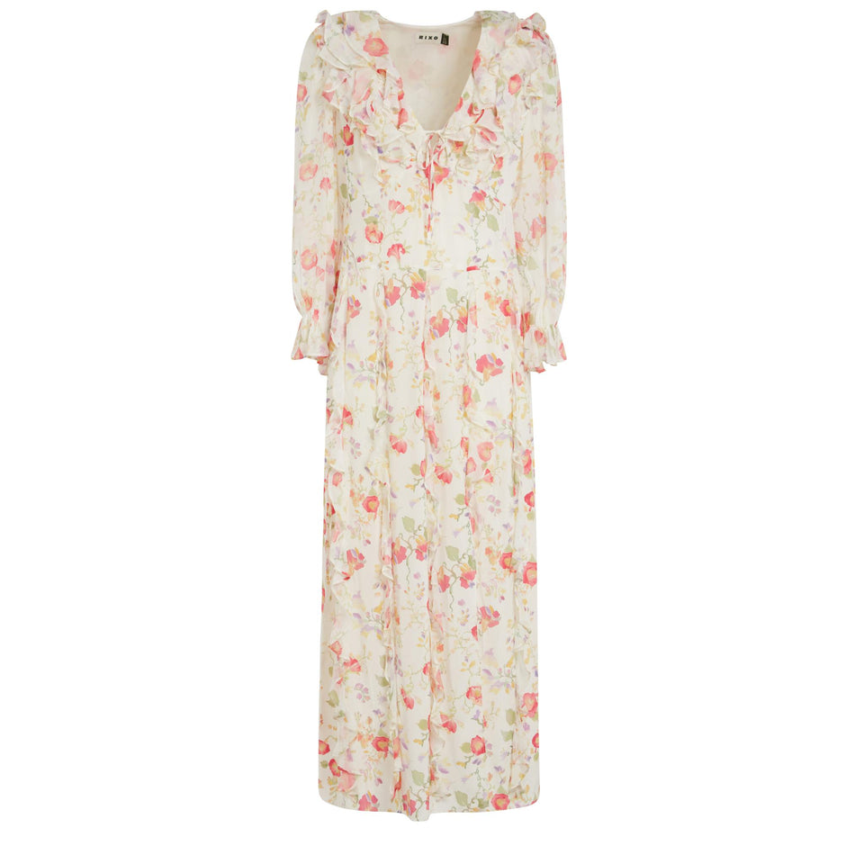 Abito lungo in tessuto multicolor