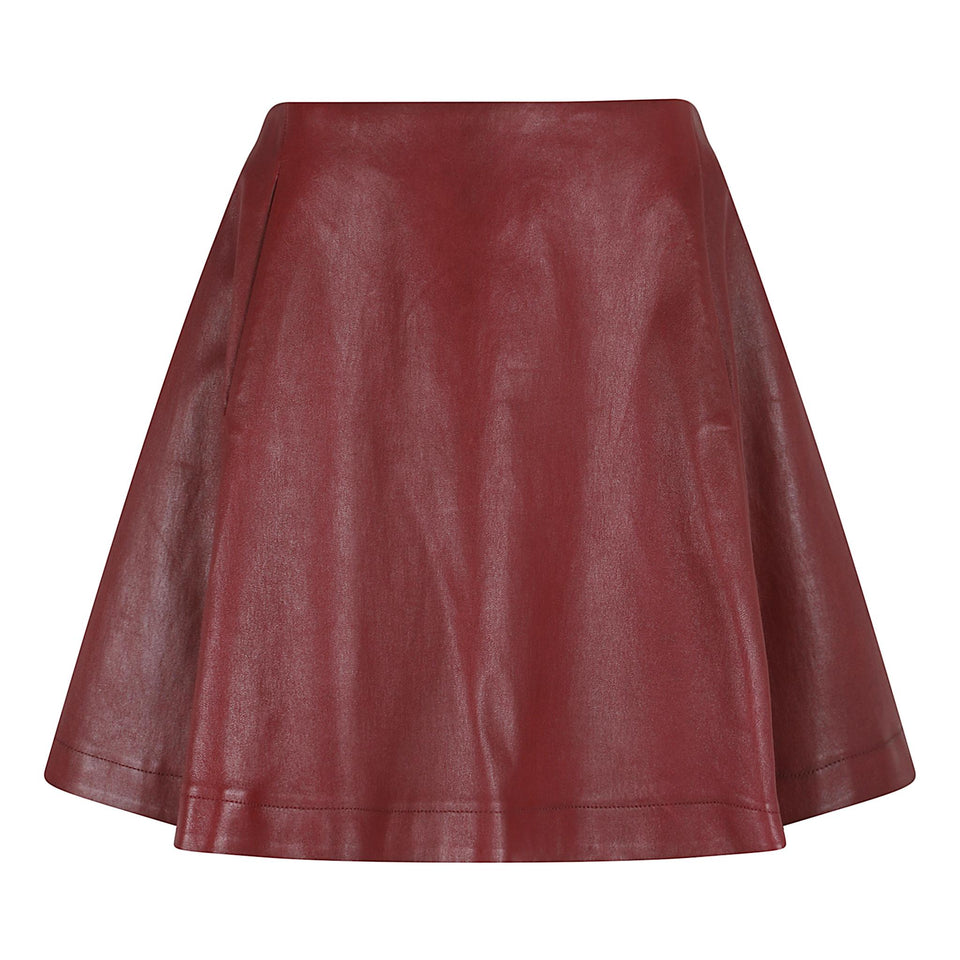 Gonna "Arielle" in pelle rosso ARIELLE PLONGEROSSO STOULS 