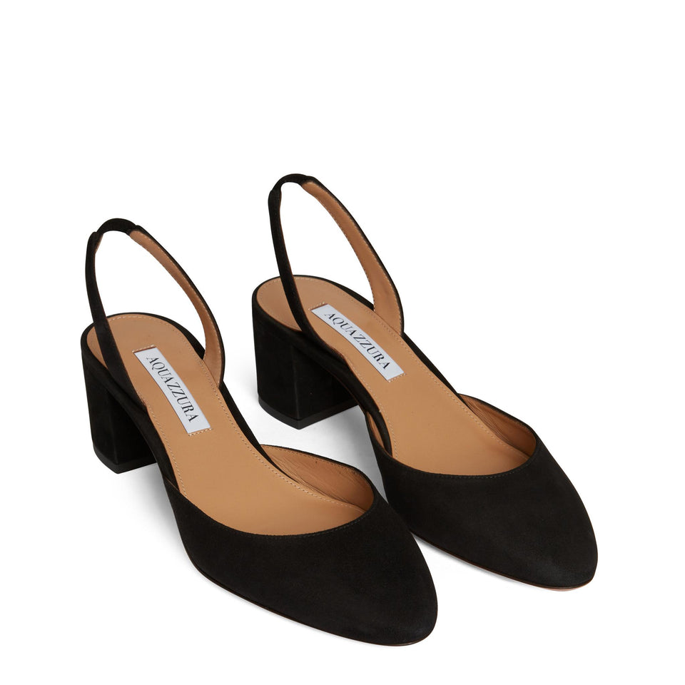 Slingback "Talita" in suede nero TLTMIDP0 SUE000 AQUAZZURA 