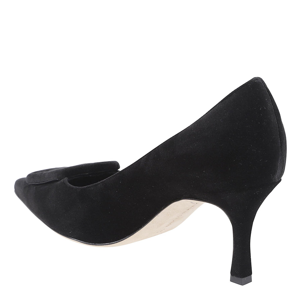 Decolletè "Maysale" 70 in velluto nera 225-1992 BLCK MANOLO BLAHNIK 