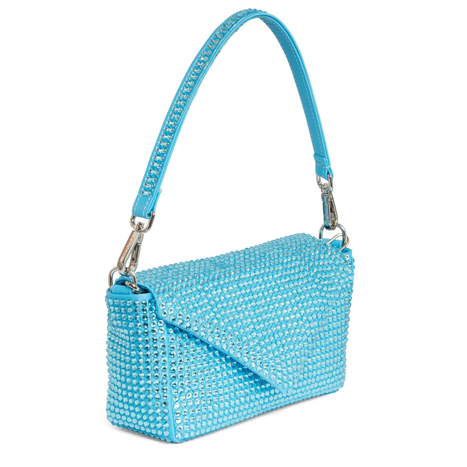 Bag "My Love" in light blue satin