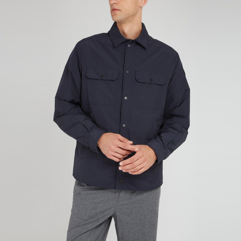 "Ostalous" shirt jacket in blue fabric