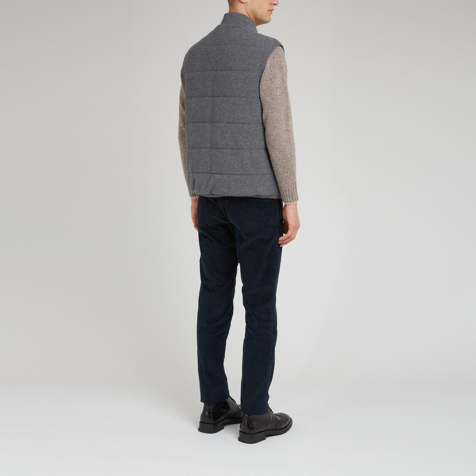 Grey wool vest