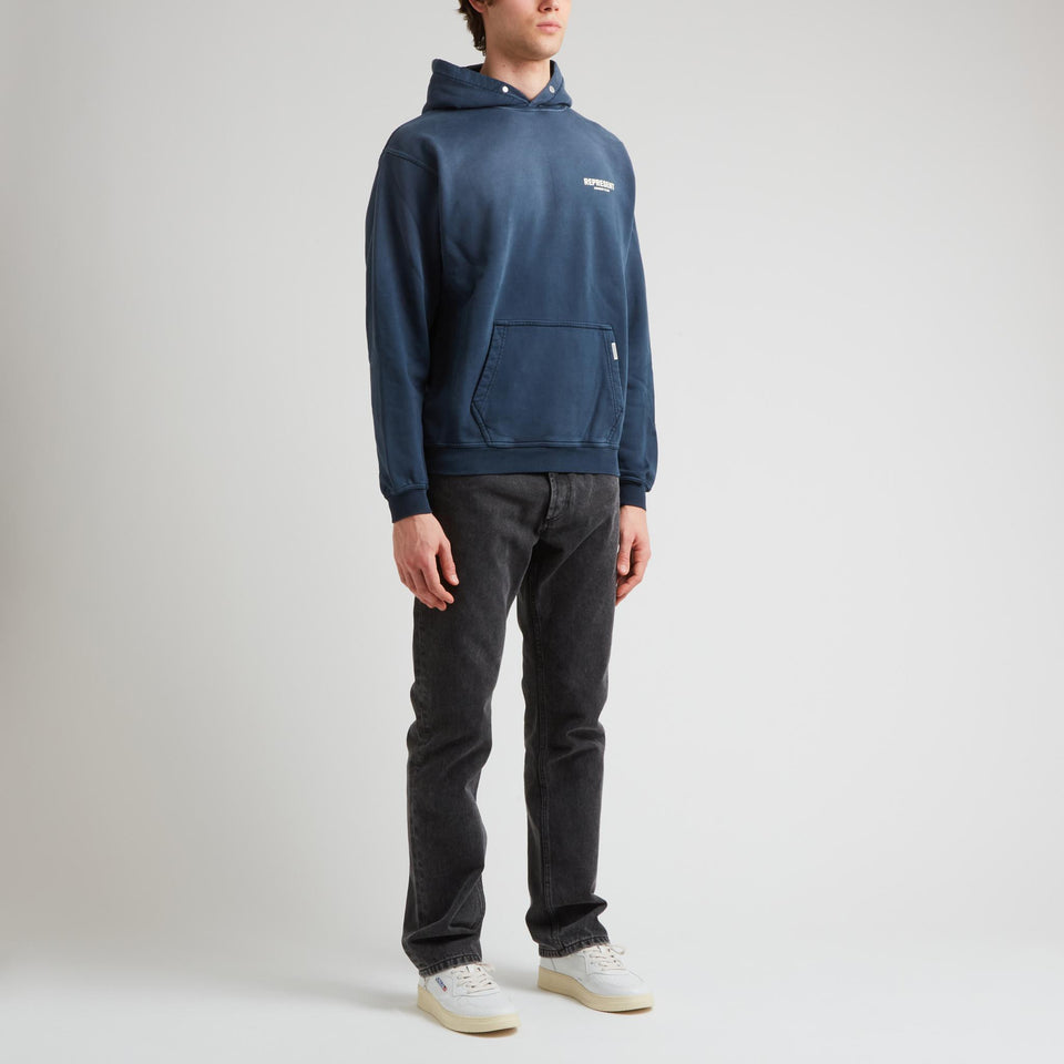 Blue Cotton ''Owners Club Hoodie'' Sweatshirt