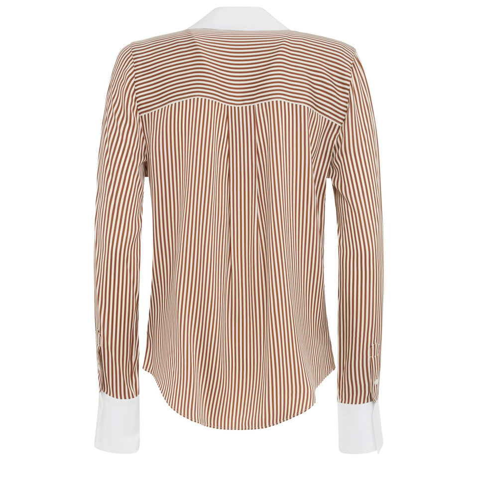 Camicia in cotone marrone