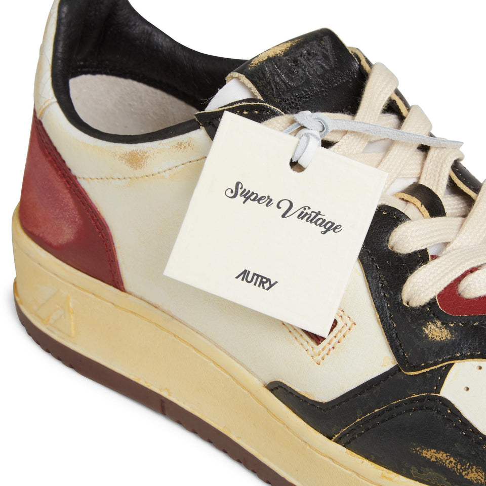 Sneakers "Sup vint low" in pelle multicolor AVLM-LB01 BLK/SYRAH AUTRY 