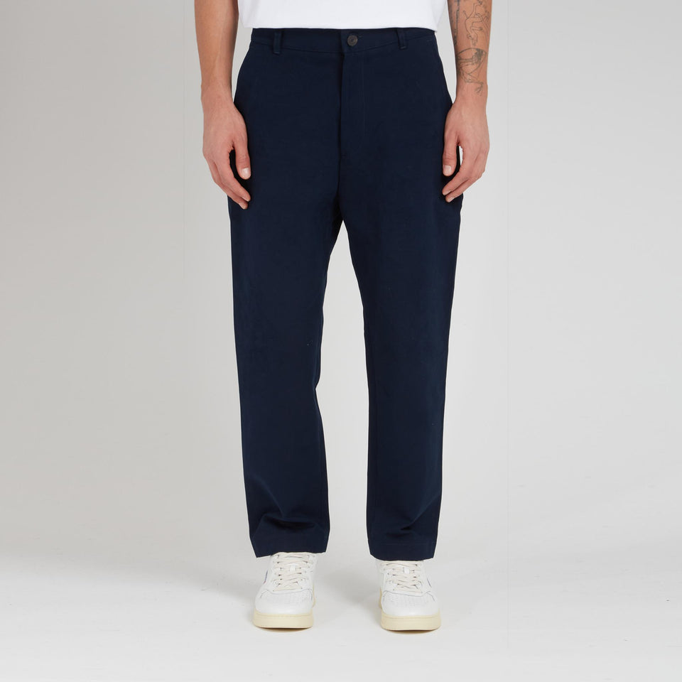 Blue cotton trousers