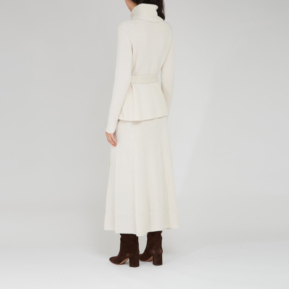 Maglia in lana bianca