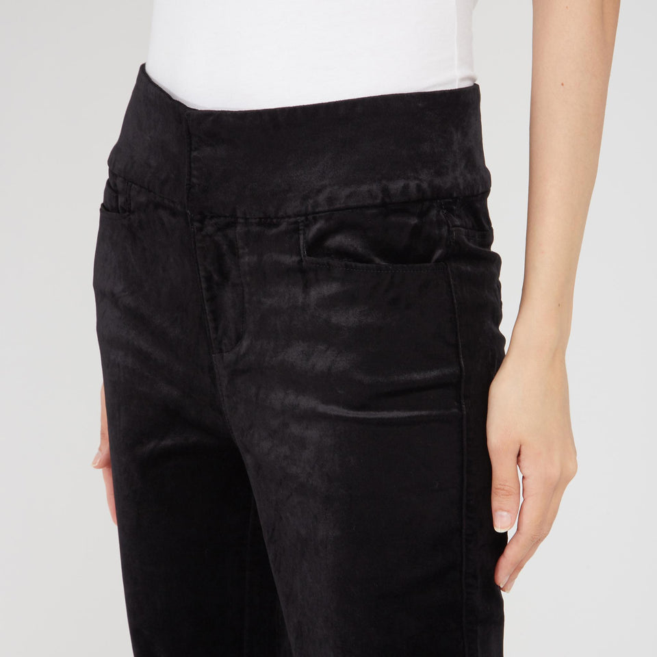 Pantalone "HR Lou Lou" in tessuto nero - GIO MORETTI