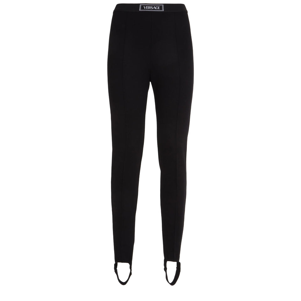 Black fabric leggings