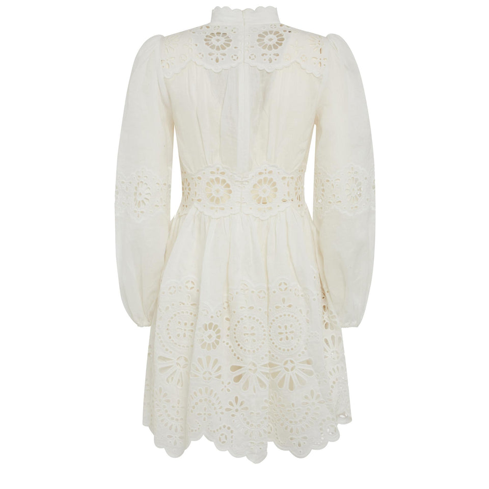 "Acacia" dress in white linen